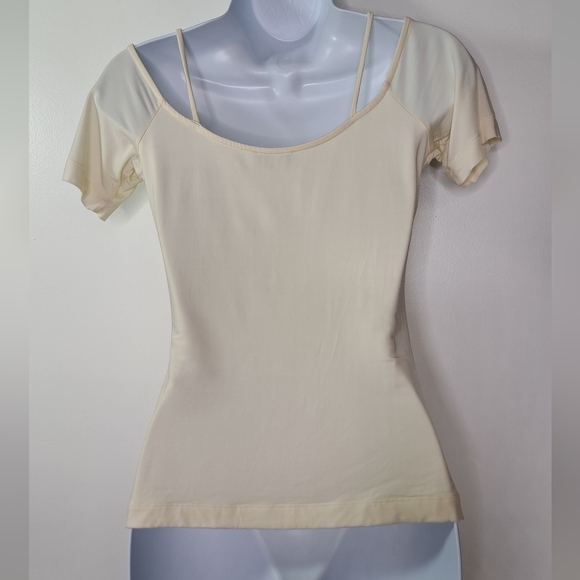 Reiss Cierra Elegant Cream Strappy Off-Shoulder Short Sleeve Top Size Small - Picture 11 of 13